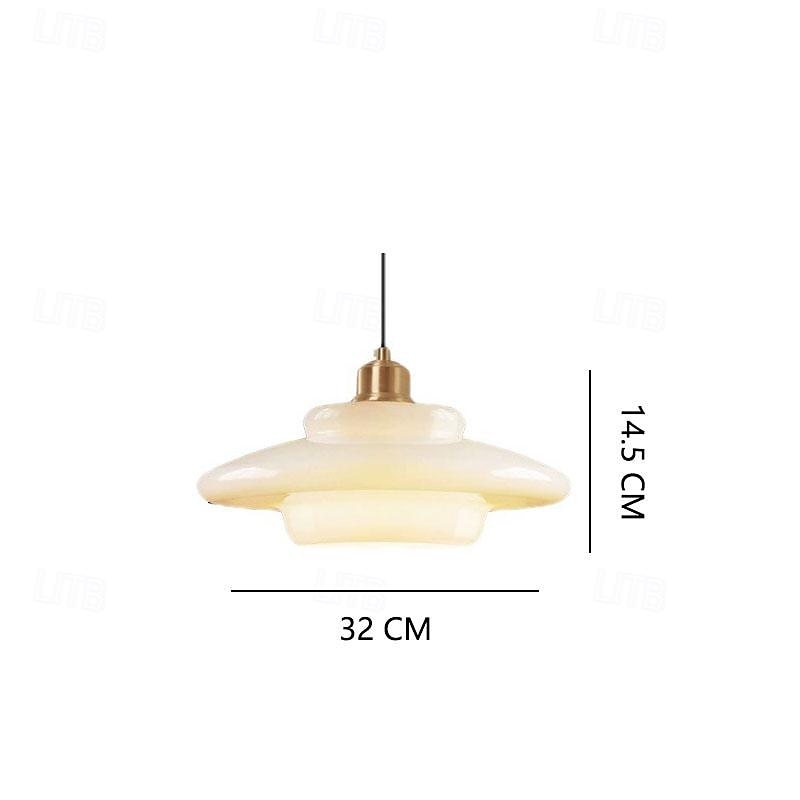 Tambour de ferme plafonnier semi-encastré en verre de lait luminaires de couloir lustre de plafond grand poteau en or éclairage nordique moderne du milieu du siècle pour salle à manger plafond de 2025 ? $249.99 –P3