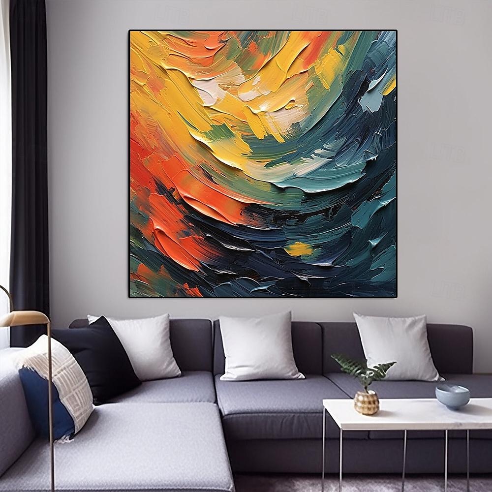 kolorowe malarstwo abstrakcyjne 100% ręcznie robione na płótnie teksturowane malarstwo akrylowe abstrakcyjny obraz olejny dekoracje ścienne do salonu biuro sypialnia wall art malarstwo grafika 2025 - $116.99 –P1