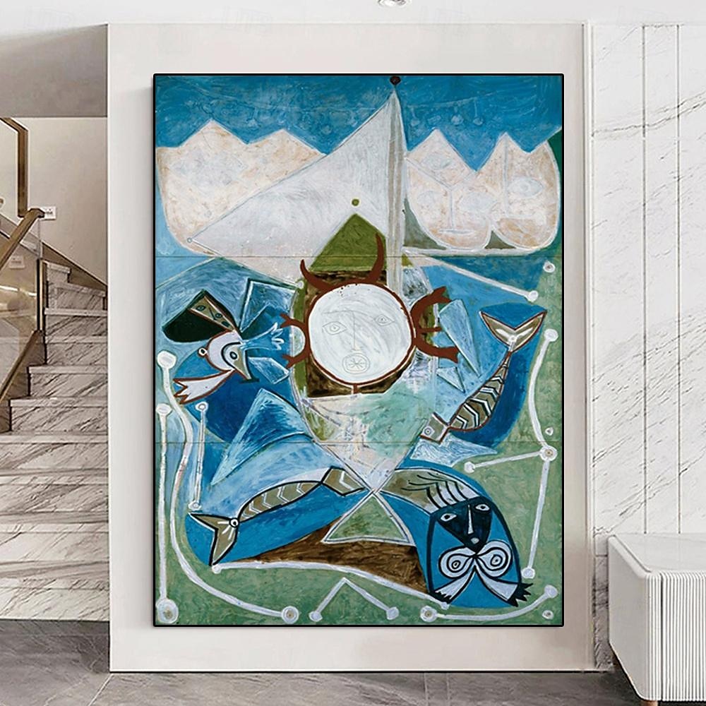 100 % handgemaltes Ölgemälde „Ulysses' und die Meerjungfrauen“ von Pablo Picasso im Rahmen von Pablo Picasso Guernica, Reproduktion eines Ölgemäldes auf Leinwand 2025 - $170.99 –P1