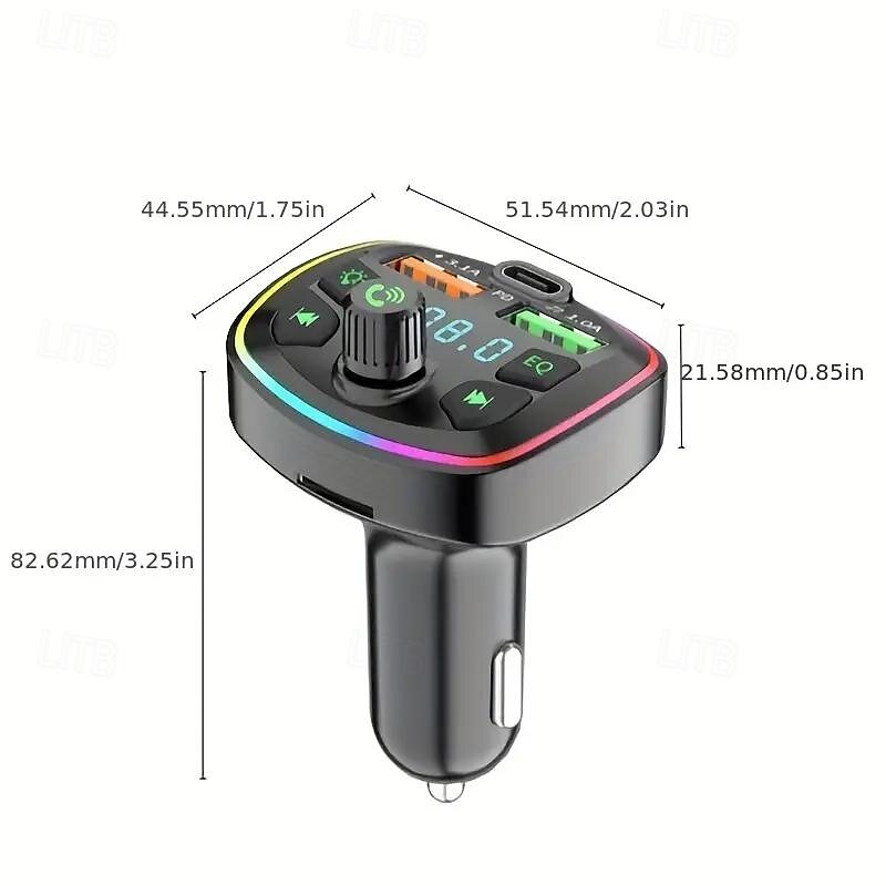 Car Bluetooth MP3 Player Speakerphone Voice Broadcast PD Quick Charge USB Flash Drive 2025 - $15.99 –P7