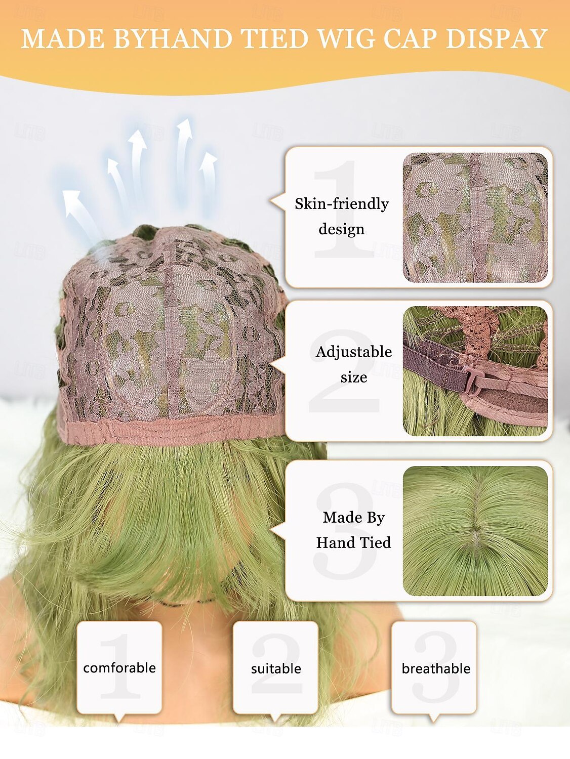 Synthetic Wig Natural Wave Bob Neat Bang Wig 12 inch Mint Green Synthetic Hair Women's Green 2025 - $17.99 –P9