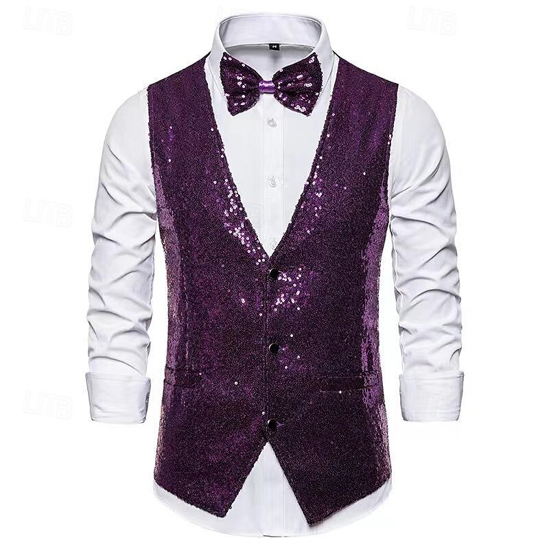 Retró 1920-as évek Prsluk Mellény Csokornyakkendő A nagy Gatsby Úriember Szűk fazon Férfi Álarcos mulatság Esemény / Buli Üzlet / Ünnepség / Esküvő Lánybúcsú Felnőttek Mellény Masni 2025 - $28.99 –P9
