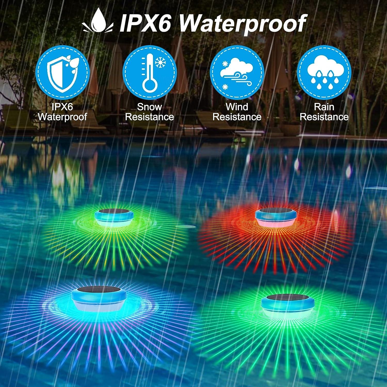 Solar Floating Pool Lights RGB Color Changing Pool Lights LED Waterproof Pool Light for Outdoor Swimming Pool Pond Hot Tub Garden Holiday Party Landscape Decoretion 1/2pcs 2024 - $15.99 –P4