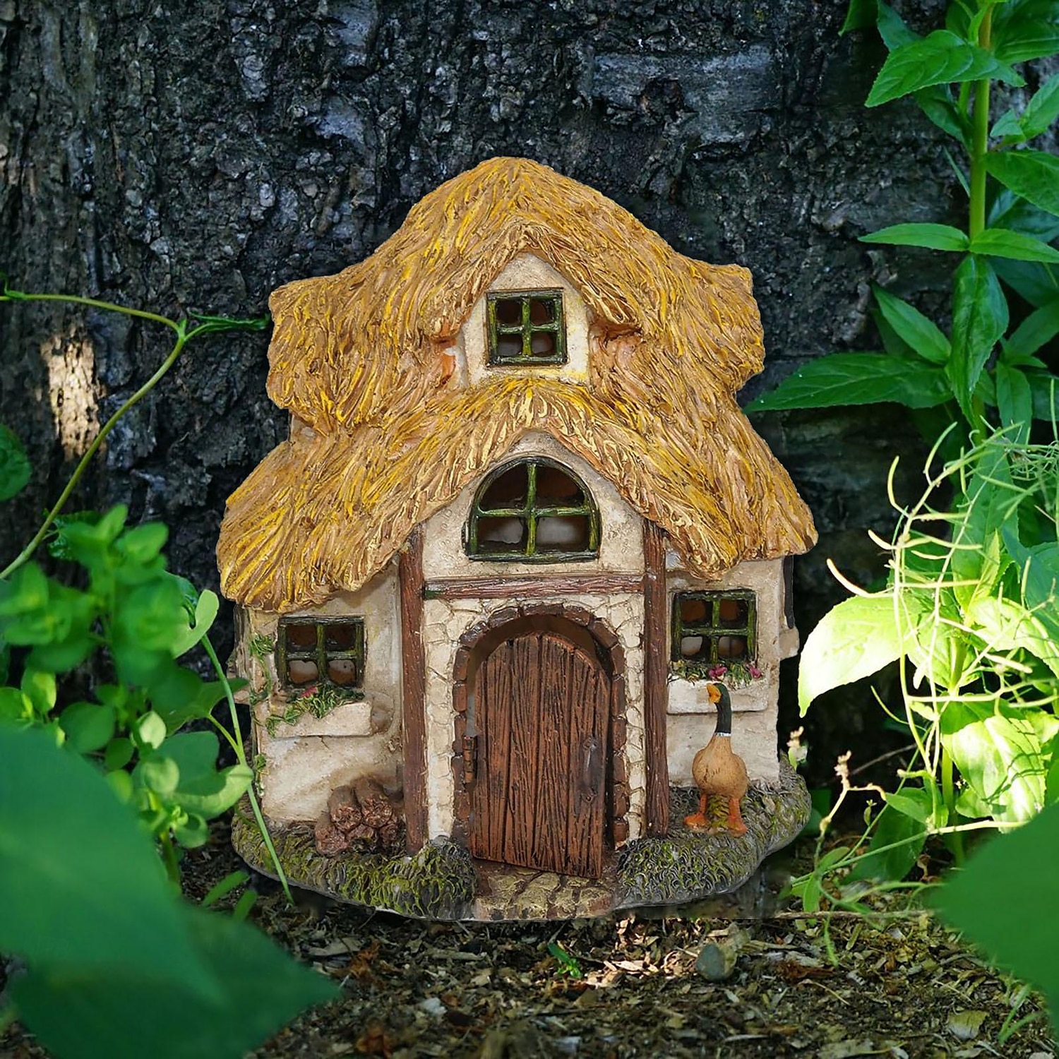encantador portão de jardim de fadas, decoração caprichosa de árvore de madeira para porta, pátio e jardim - delicioso artesanato de ornamento de madeira para decoração de casa de conto de fadas de 2025 por $9.99 –P3