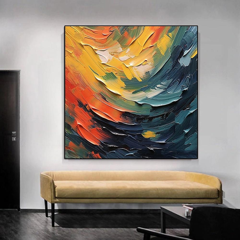 kolorowe malarstwo abstrakcyjne 100% ręcznie robione na płótnie teksturowane malarstwo akrylowe abstrakcyjny obraz olejny dekoracje ścienne do salonu biuro sypialnia wall art malarstwo grafika 2025 - $116.99 –P4