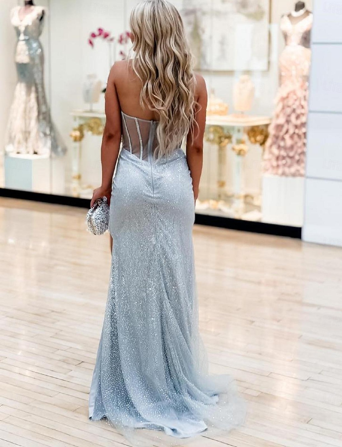 Mermaid Sequin Prom Dresses Sparkle Dress Wedding Engagement Sweep / Brush Train Sleeveless Strapless with Glitter Slit Masquerade Dress 2026 - $183.99 Mermaid Sequin Prom Dresses Sparkle Dress Wedding Engagement Sweep / Brush Train Sleeveless Strapless with Glitter Slit Masquerade Dress 2026 - $183.99