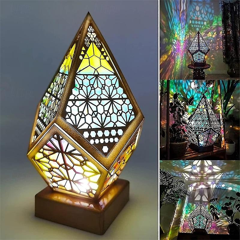 grand lampadaire étoile polairelampadaire décoratif bohèmeled coloré lampe creuse de projection 3dlampe rétro diamantconvient à la maisonfêtenoël de 2025 ? $35.99 –P2