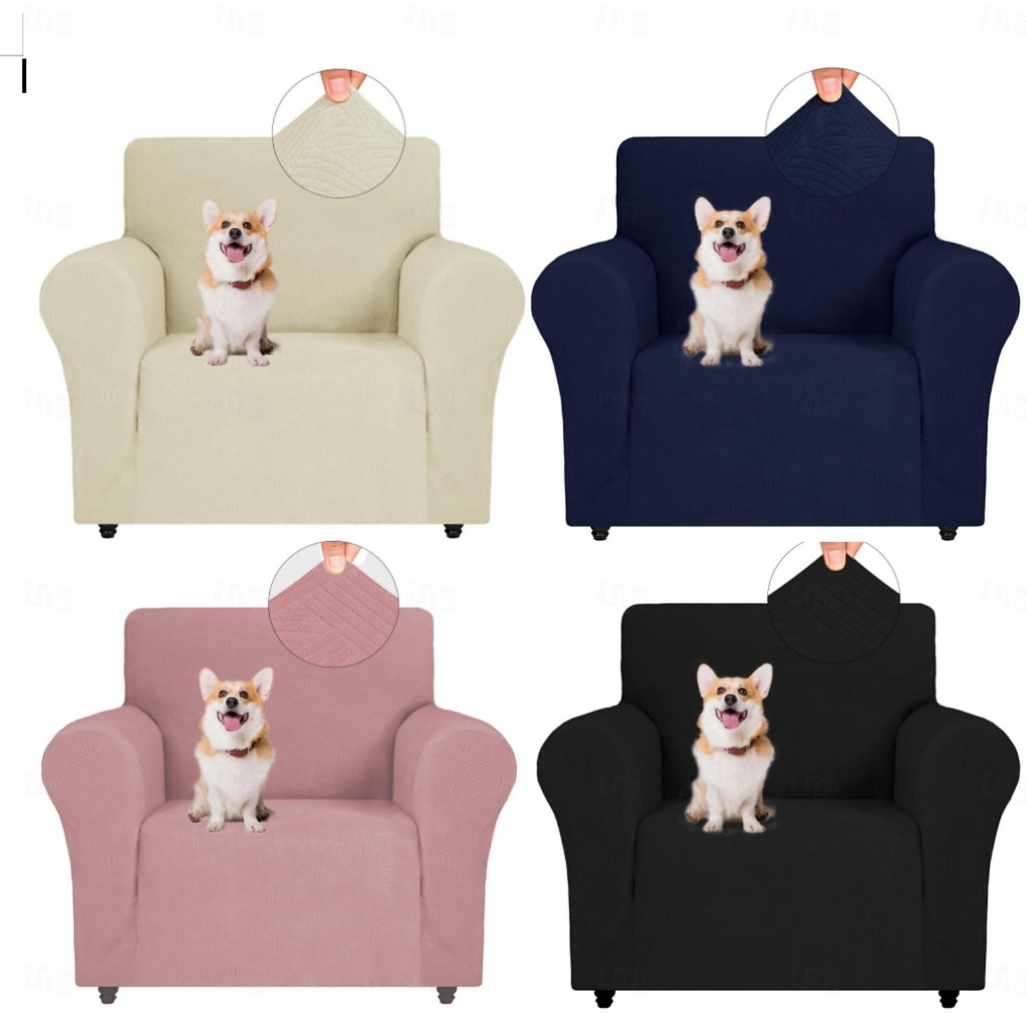 Multifit elastano jacquard sofá slipcover antiderrapante fácil cuidado pet scratch guard t-almofada, protetor de móveis elegante para casa de 2025 por $51.99 –P2
