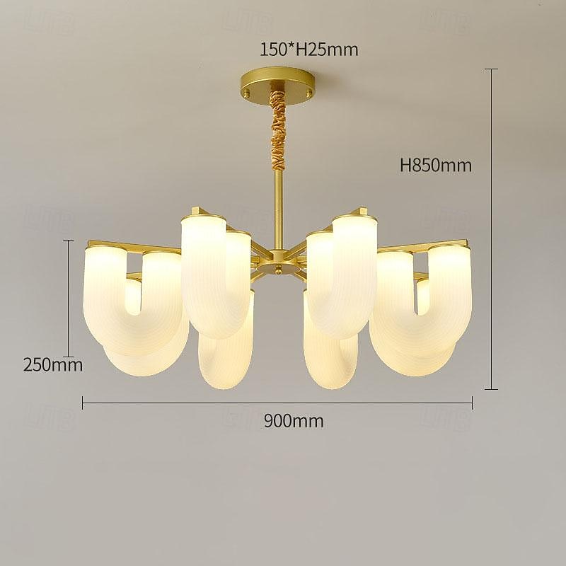 ljuskronor 4/6/8 huvud 55/70/90cm modernt vardagsrum restaurang rum belysning grenar koppar enkel belysning all koppar glas ljuskrona 110-240v 2026 - $856.79 –P2