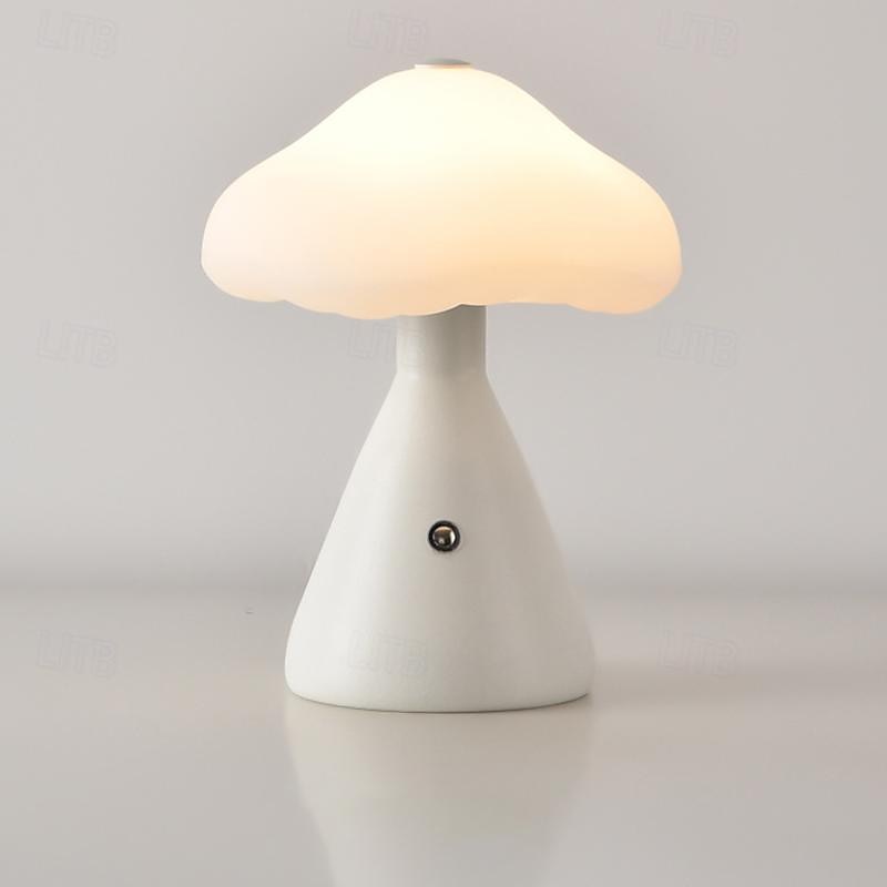 Lâmpada de cogumelo regulável portátil para quarto, lâmpada de cabeceira led com carregamento usb, luz noturna sem fio para decoração de casa de 2025 por $27.99 –P11