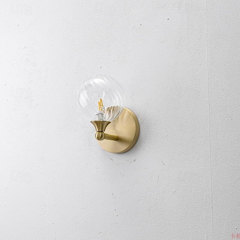 lampada da toeletta per interni 1/2/3/4 luce lampada da toeletta per bagno, lampade da bagno su specchio lampada da bagno dorata con paralume in vetro trasparente del 2025 a $210.89 –P9