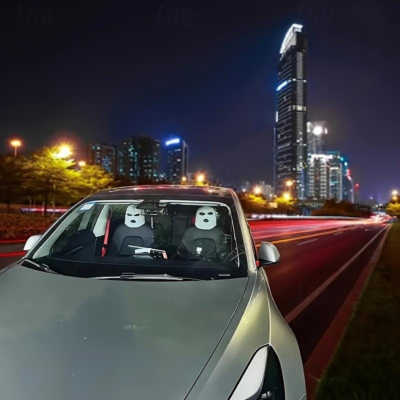 Capa decorativa para cabeça de assento de carro, protetor engraçado para assento de carro, lavável à máquina, capa para assento de carro, adequada para o interior do carro de 2025 por $13.99 –P4