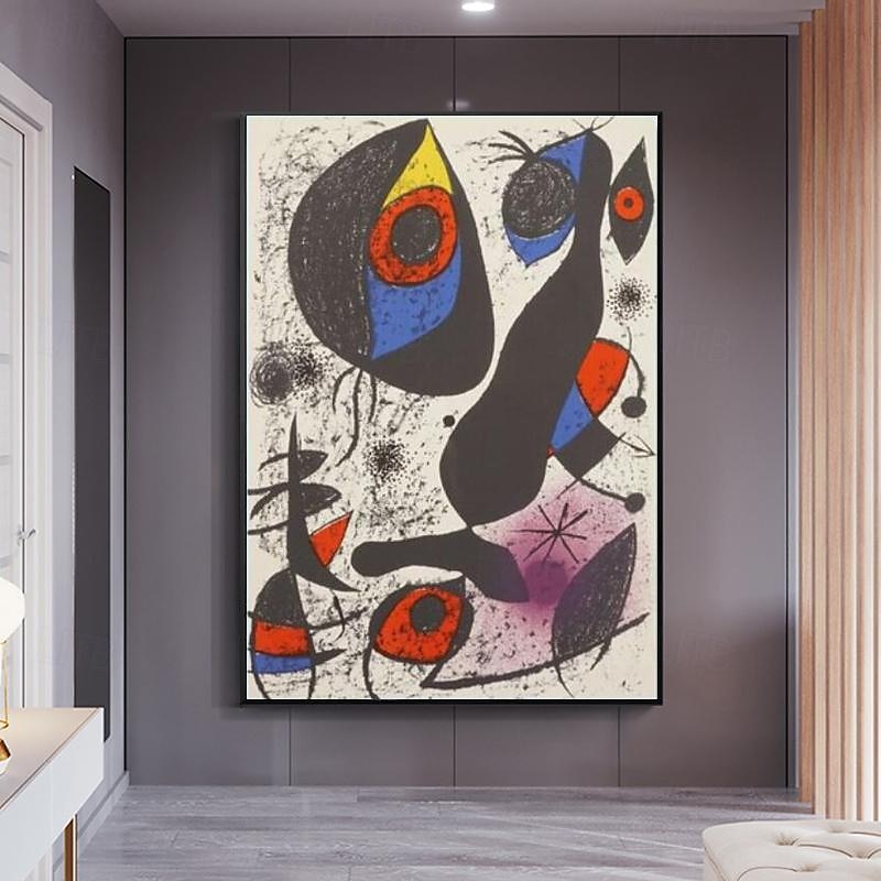 直引限定　ジョアンミロ　絵画　油絵　水彩画　アート　インテリア　油彩画　絵 2026年 手描きのコピー有名なジョアン・ミロの絵画キャンバス現代