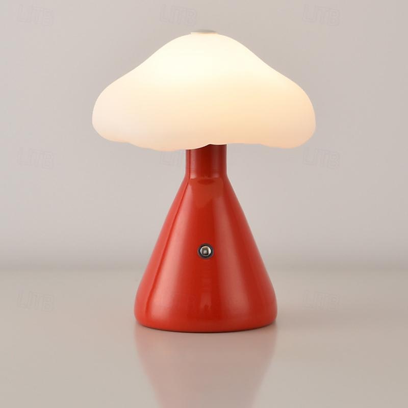 Lâmpada de cogumelo regulável portátil para quarto, lâmpada de cabeceira led com carregamento usb, luz noturna sem fio para decoração de casa de 2025 por $27.99 –P10