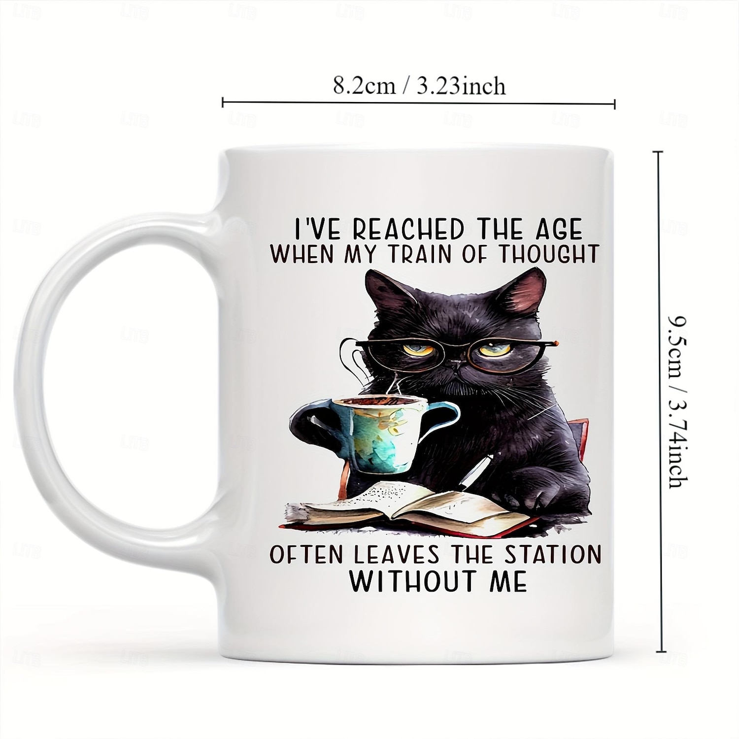 1pc Cat And Book Coffee Mug Ceramic Coffee Cups I've Reached The Age Water Cups Summer Winter Drinkware Birthday Gifts Holiday Gifts Thanksgiving Gifts Christmas Gifts 2026 - $16.99 –P1