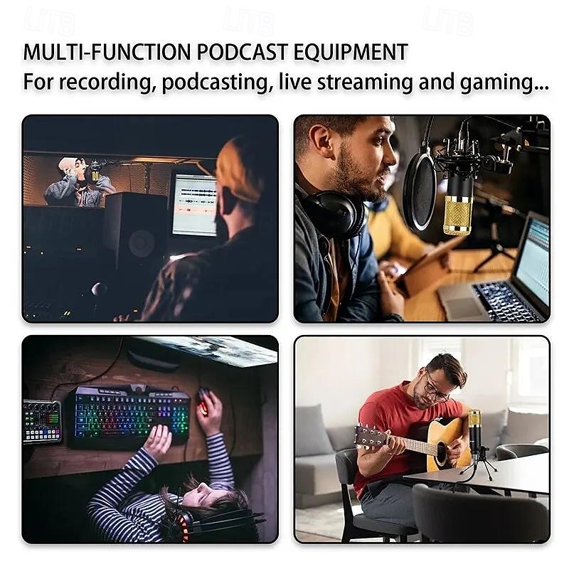 DJ-apparatuur microfoon geluidskaart console studio geluidskaart kit kabel telefoon mengcomputer live voice mixer f998 geluidskaart 2025 - $76.99 –P5