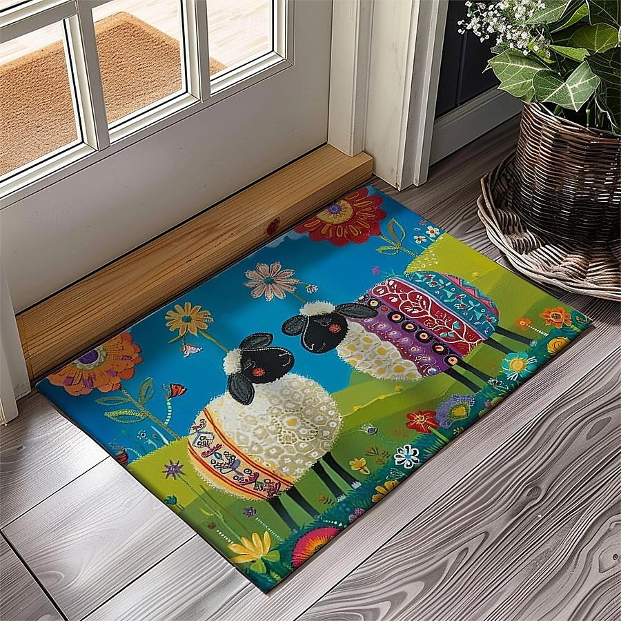 Sheeps Doormat Floor Mats Washable Rugs Kitchen Mat Non-Slip Oil Proof Rug Indoor Outdoor Mat Bedroom Decor Bathroom Mat Entrance Rug 2025 - $18.49 –P13