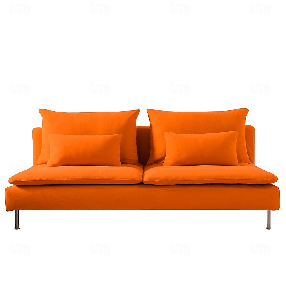 100% Bomull 3-seters Seksjonsdeksel Ensfarget Vatterte Bomullsglidere 8stk Futon Deksel Sett 2025 - $305.59 –P8