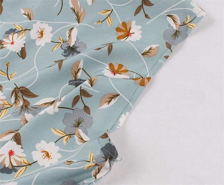 Retro Vintage Anos 50 Vestido Coquetel Vestidos Festa a Fantasia Um vestido de linha Floral Fantasia Mulheres Baile de Máscaras Festa / Eventos Festa de Solteira Adulto Vestido Vestidos de baile de 2026 por $26.99 –P5