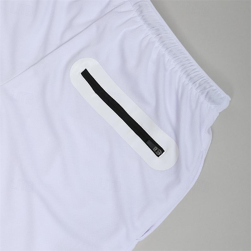 Men's Sports Outdoor Athletic Breathable Quick Dry Moisture Wicking 2 in 1 with Phone Pocket Liner Solid Colored Activewear Dark Grey Black Stretchy 2025 - $12.99 –P20