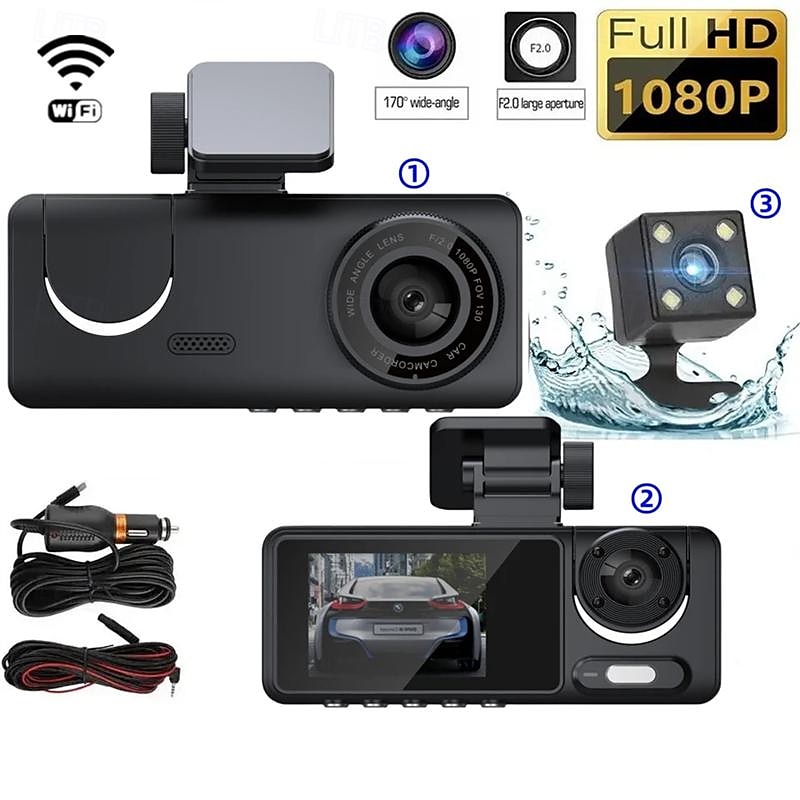 2025年 S16 1080p 新デザイン / ワイヤレス / HD 車のDVR １７０度 広角の 2 インチ IPS ダッシュカム ととも​​に WIFI / ナイトビジョン / 駐車モード 8 赤外線LED カーレコーダー  コレクション – $111.99 –P1