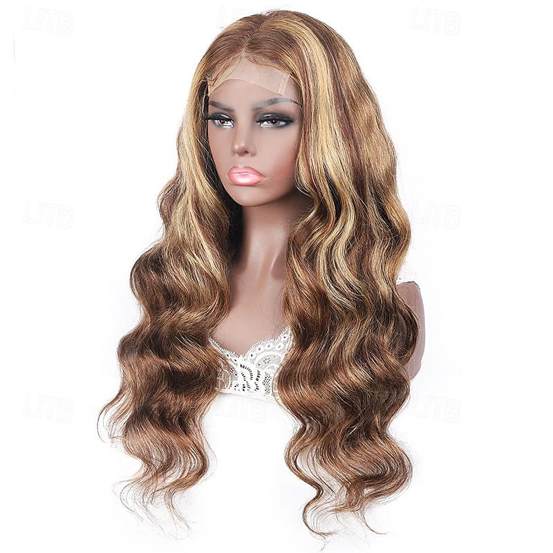 Blonde Highlight Wig Body Wave Human Hair Wig 4x4 Lace Closure Wig 2025 - $156.99 –P2