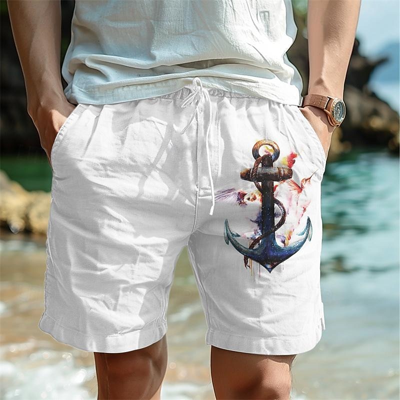 Homens Âncora Calção Shorts de verão Shorts de praia Cintura Média Havaiana Casual Ao ar livre Feriado Para Noite Com Cordão Cintura elástica Imprimir Designer Roupa de 2025 por $23.99 –P5