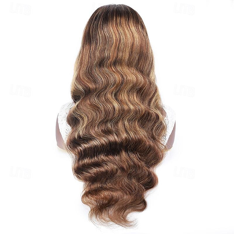 Blonde Highlight Wig Body Wave Human Hair Wig 4x4 Lace Closure Wig 2025 - $156.99 –P5