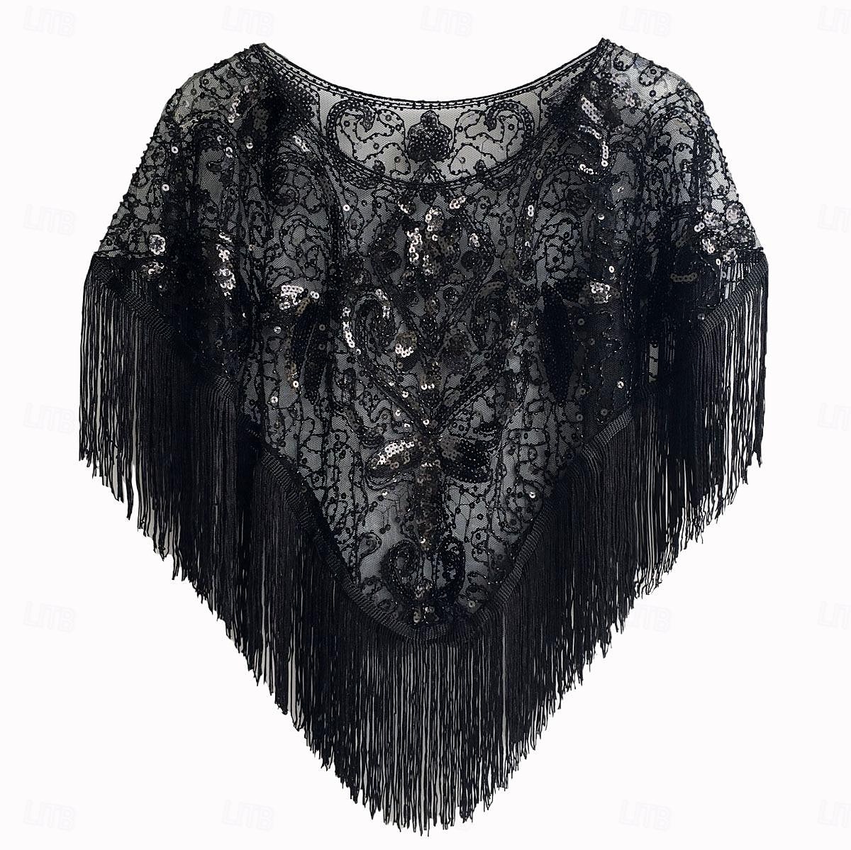Retro / vintage Urlați 20 de ani Anii 1920 Costum de petrecere Șaluri Gatsby Charleston Invitat la nuntă Paiete Franjuri Costume de fancy Pentru femei Crăciun Carnaval An Nou Nuntă Invitat la nunta 2025 - $17.99 –P18