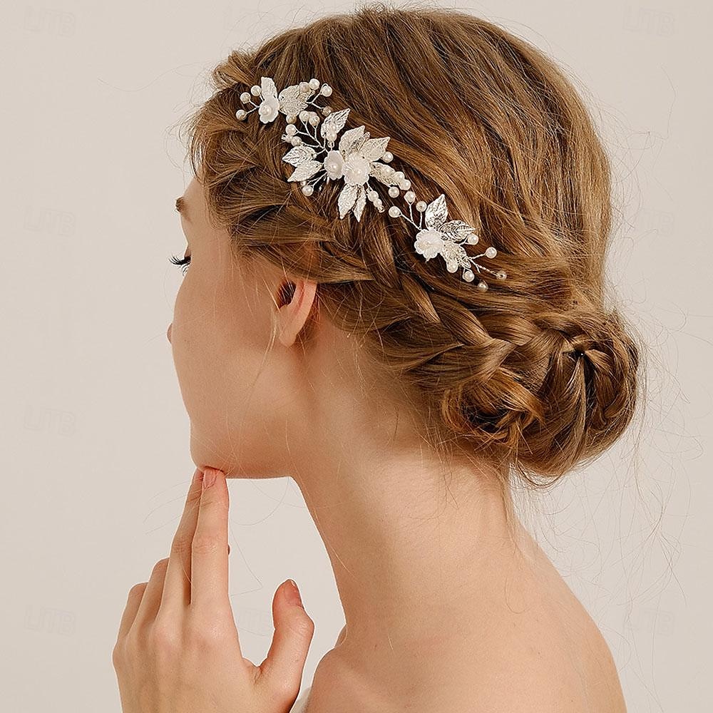 Haarkämme Kopfschmuck Kopfbedeckung Künstliche Perle Strass Hochzeit Cocktail Retro Hochzeit Mit Strass Kunstperlen Kopfschmuck Kopfbedeckung 2025 - $18.99 –P4