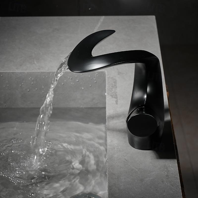 بالوعة الحمام الحنفية - شلال مطلي تركيب خارج التعامل مع واحد ثقب واحدBath Taps 2025 - $249.47 –P11