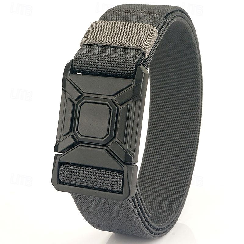 Hombre Cinturón Cinturón táctico Cinturón de Cintura Negro caqui Legierung Duradero Ajustable Plano Exterior Diario 2025 - $17.99 -P2