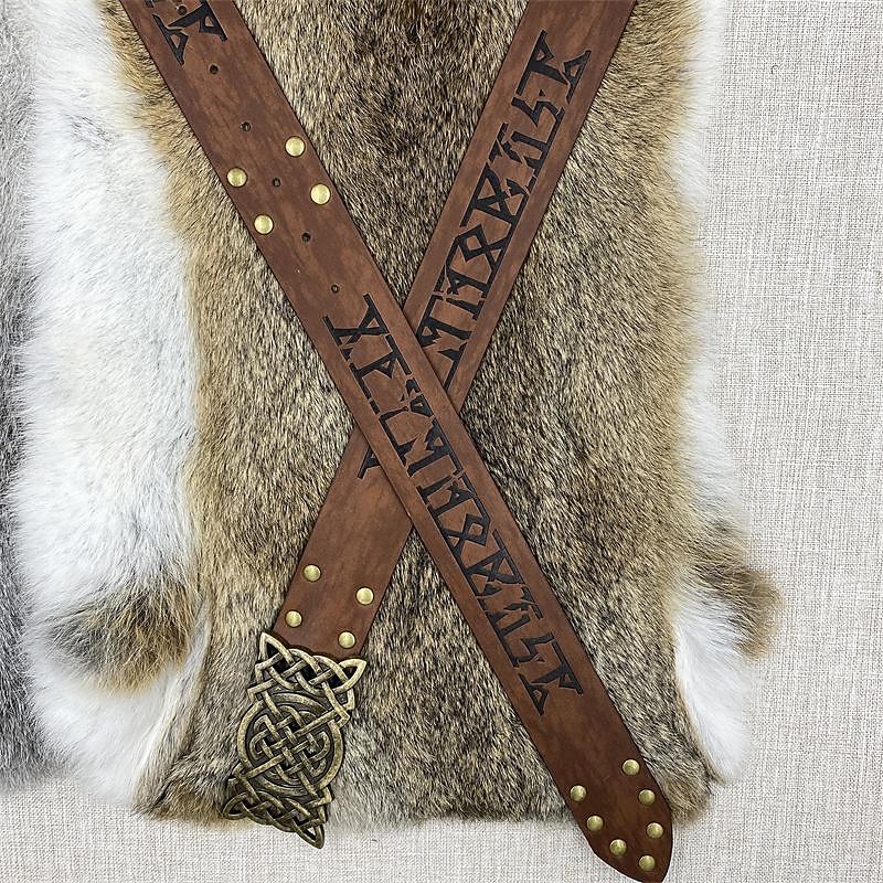 Punk og gotisk Kostymer i middelalderstil Renessanse Cosplay kostyme Midjebelte Knekt Viking Keltisk ridder Herre Dame Viking Halloween Karneval Maskerade Ytelse Stadie LARP Voksne Belte Midjebelte 2025 - $16.99 –P8