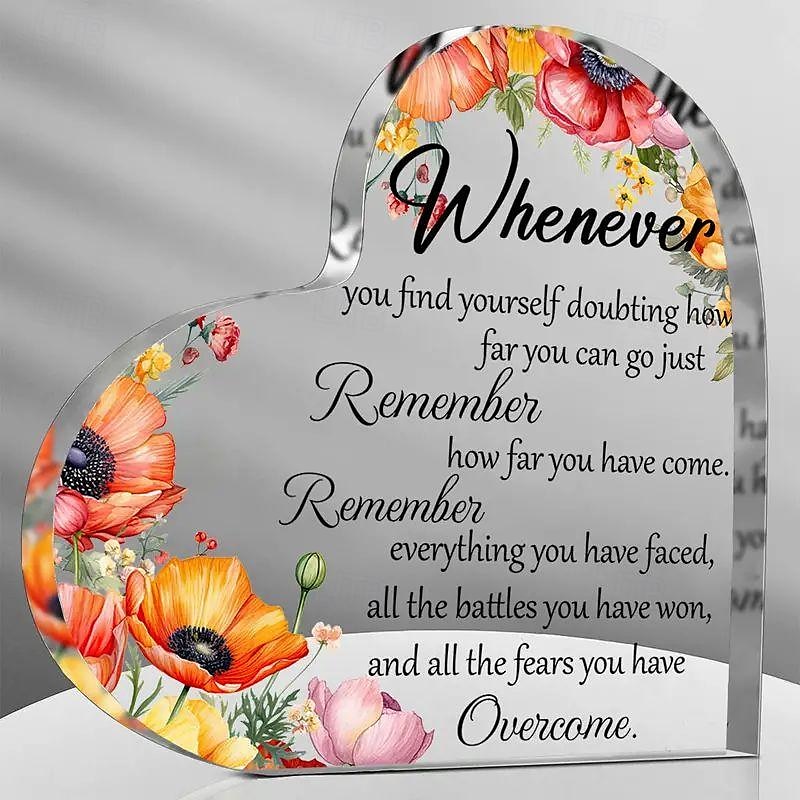 Cadeaux de motivation en acrylique pour femme, décoration de bureau inspirante, encouragement des étudiants, cadeaux de motivation, collège, lycée, université, plaque positive pour collègue, amie, de 2025 ? $3.99 –P1