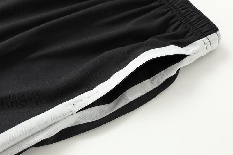 Férfi Póló öltönyök Tracksuit Teniszing Rövidnadrág és póló szett Rövid ujjú Terített nyak Tavaszi nyár Színes Sportok Divat Dizájn 2 db Szabadtéri Utca Hétköznapi Fekete Fehér Sárga Férfi felső póló 2025 - $22.99 –P13