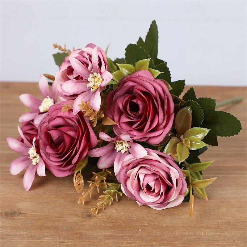 2 pezzi simulati di rosa artificiale palla crisantemo decorazione della casa ornamenti di fiori artificiali oggetti di scena di nozze fiori artificiali del 2025 a $15.99 –P16