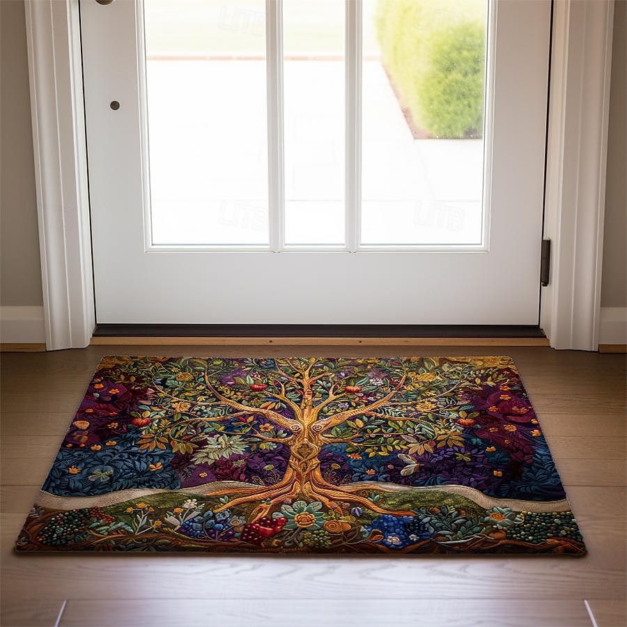 Vintage Tree of Life Doormat Floor Mats Washable Rugs Kitchen Mat Non-Slip Oil Proof Rug Indoor Outdoor Mat Bedroom Decor Bathroom Mat Entrance Rug 2025 - $16.99 –P12