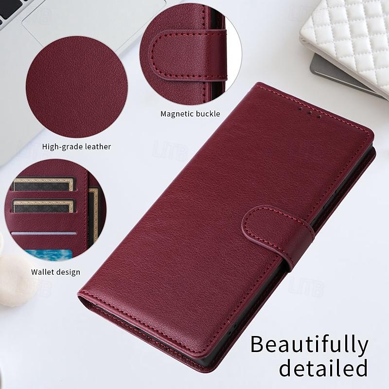 Phone Case For Samsung Galaxy S25 Ultra S24 S23 S22 S21 Ultra Plus A54 A34 A14 Note 20 10 Wallet Case with Wrist Strap Kickstand Card Slot Retro TPU PU Leather 2025 - $12.99 –P14