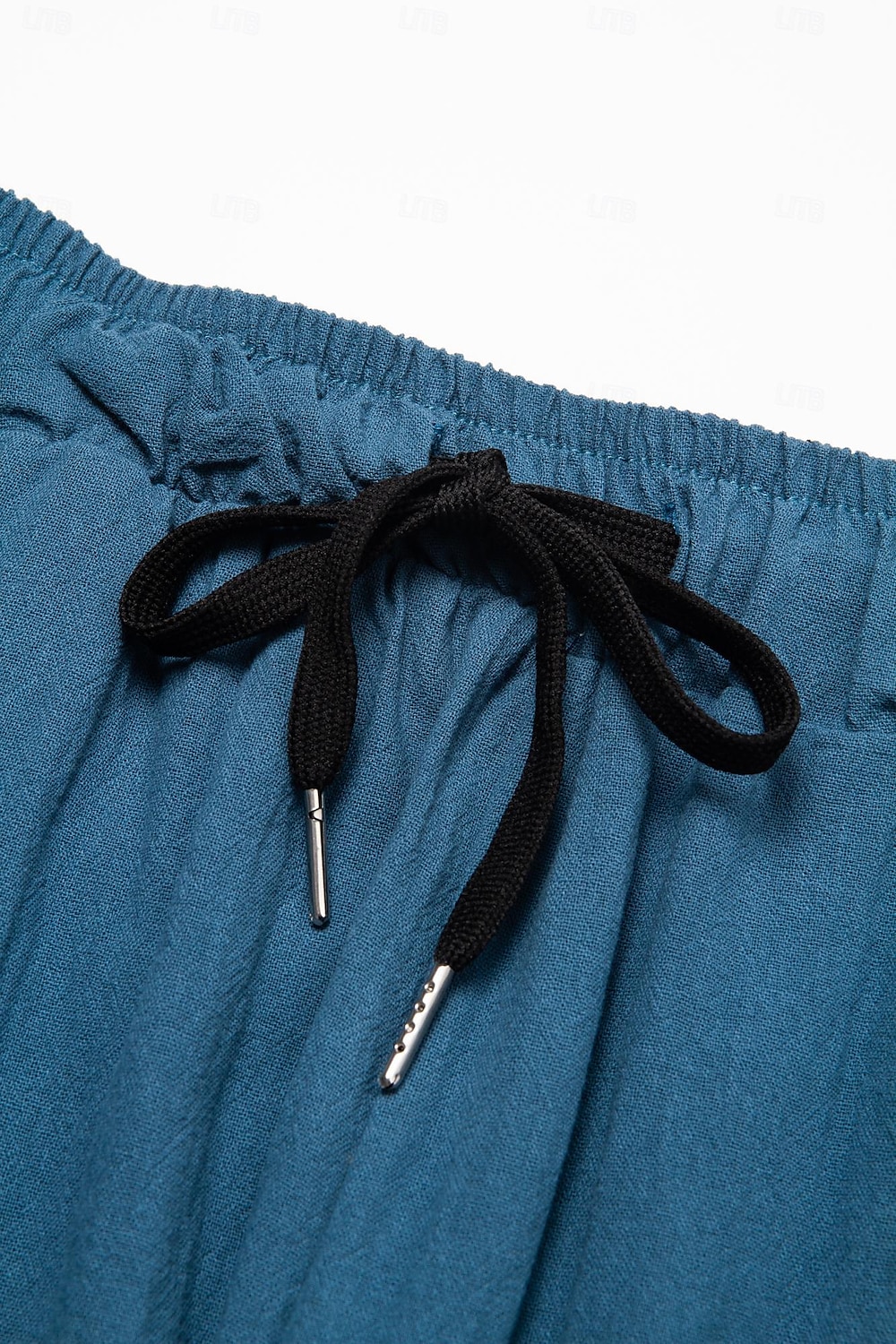Herren Leinenhose Hose Hosen Sommerhosen Pumphose Strandhose Tasche Kordelzug Elastische Taille Glatt Leichtgewichtig Knöchellänge Yoga Täglich Modisch Brautkleider schlicht Lockere Passform Meerblau 2025 - $20.99 –P5