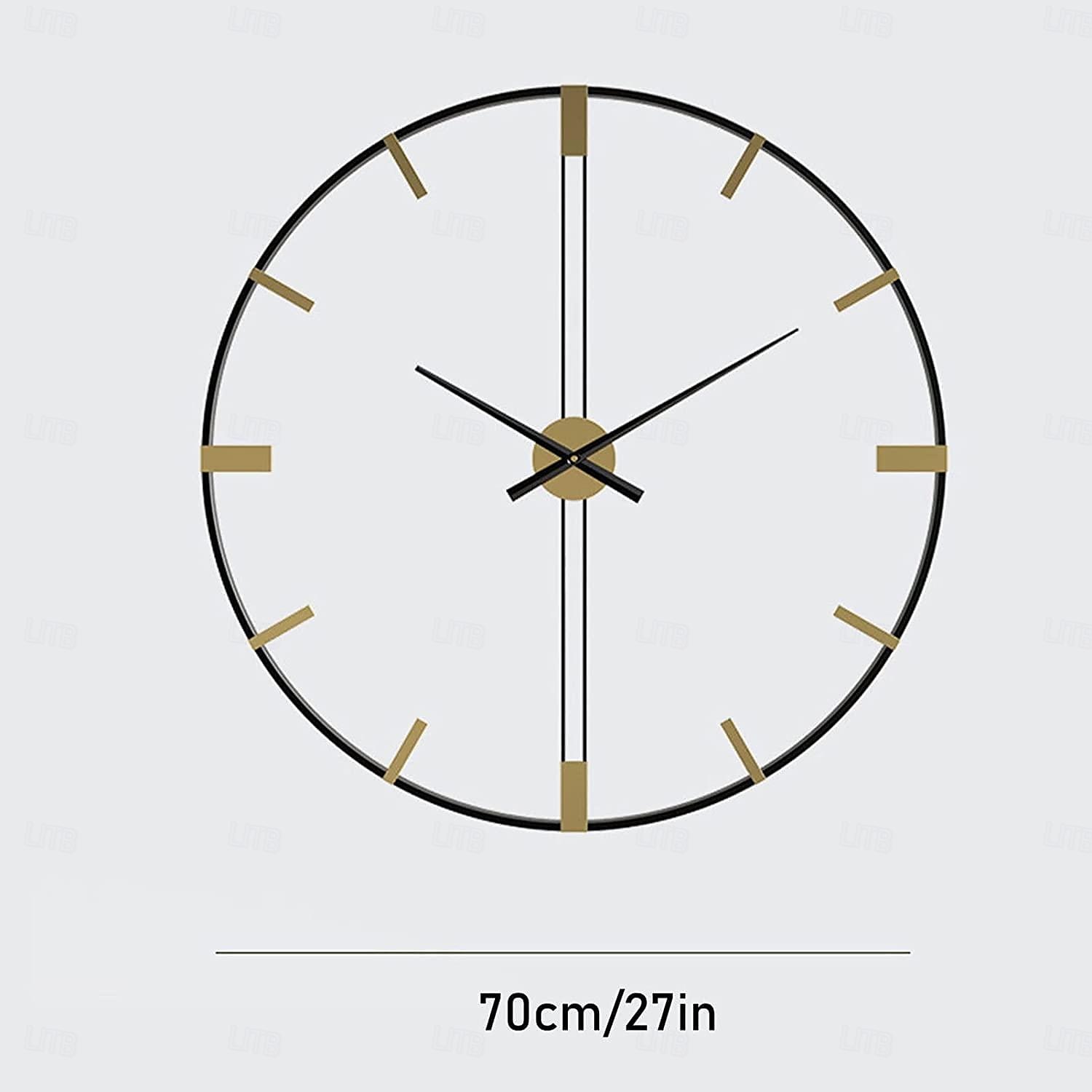 metalli pyöreä iso seinäkello luova takorauta kello retro taottu 60 cm äänetön seinäkello tikittävä paristokäyttöinen kotikeittiöön kahvila hotellitoimisto 2025 - $139.99 –P5