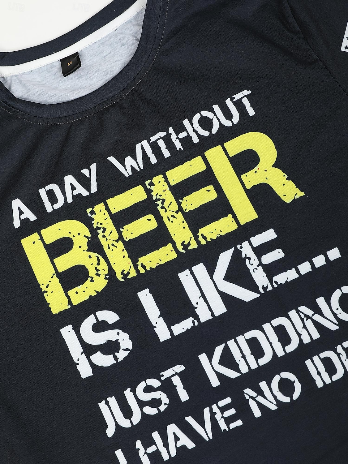 Camisa de hombre Un día sin cerveza es como sólo bromeando no tengo idea camiseta de manga corta camiseta impresión 3D camiseta de cuello redondo vintage casual día a día 2025 - $17.99 –P13