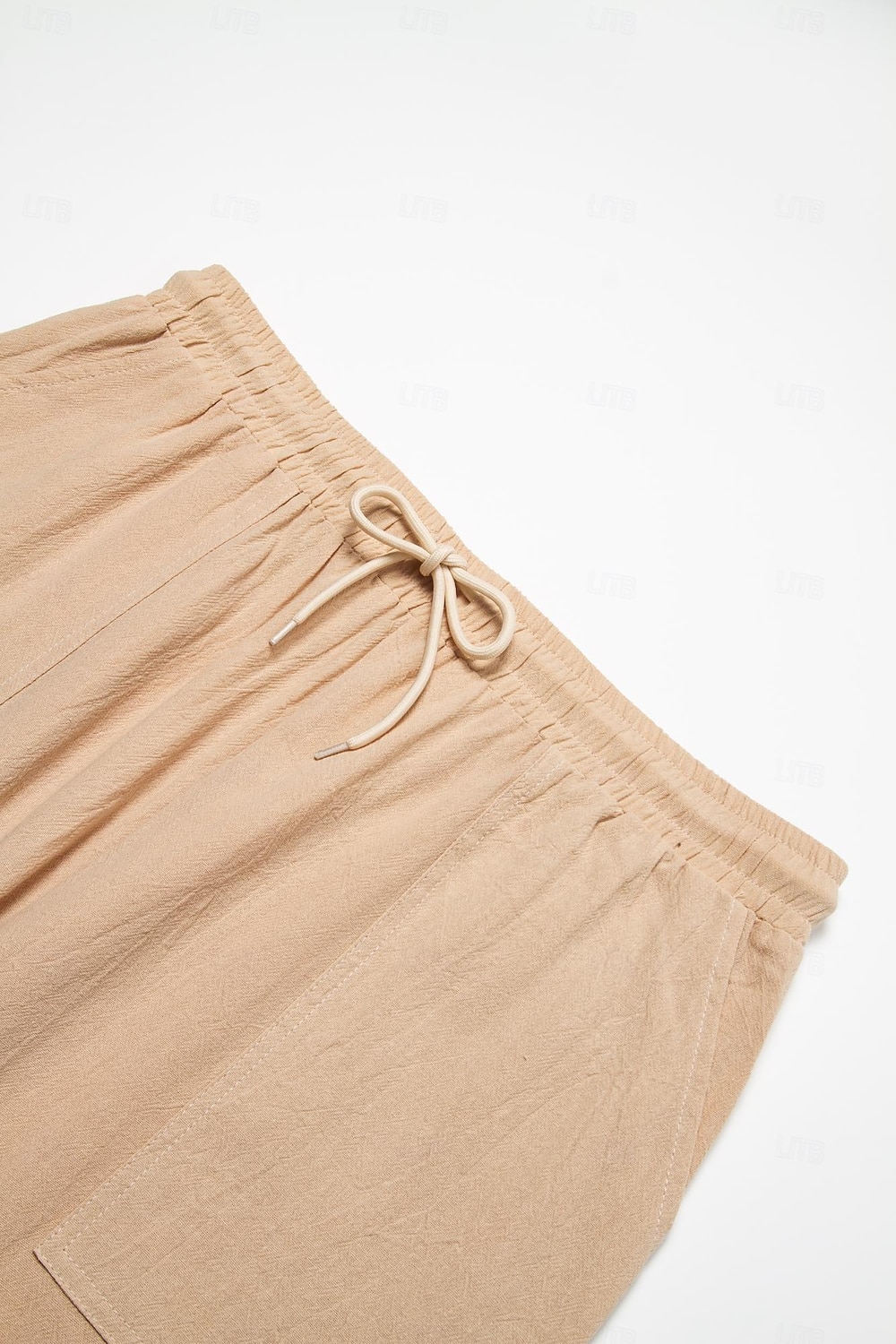 Hombre Pantalones Capri Pantalones cortos de lino Pantalones cortos de verano Pantalones cortos de playa Bolsillo Cintura elástica Correa Plano Suave Transpirable Medio corto Deporte Casual Negro 2026 - $21.99 –P9