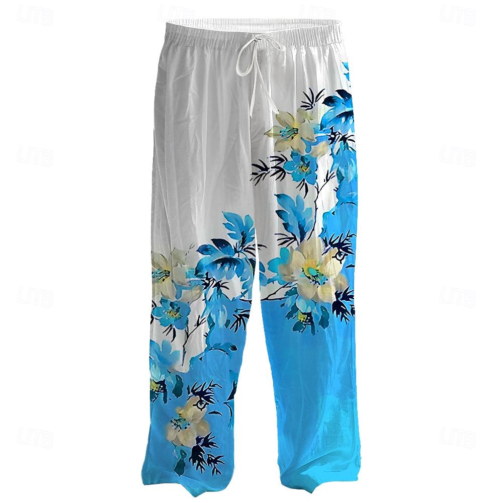 Herr Mode Ledigt Blommig 3D-tryck Medium Midja Ledigt Normal 2026 - $27.99 –P5