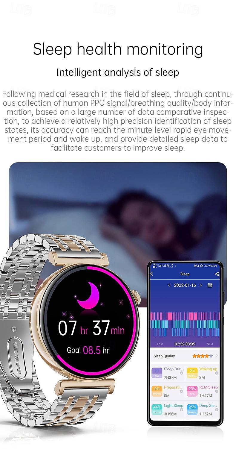 dames amoled smartwatch: 1,28” display met ecg, ppg & uitgebreide gezondheidsmonitoring 2025 - $75.99 –P13