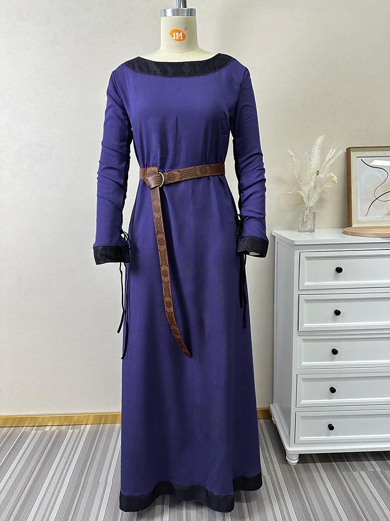 Médiéval 18ème Siècle Robe vintage Maxi Robe Robe Tunique Ren Faire Viking Étranger Ranger Femmes Celtique Viking Halloween Mascarade Soirée & Fête LARP Foire de la Renaissance Adulte Robe Toutes de 2025 ? $38.99 –P3