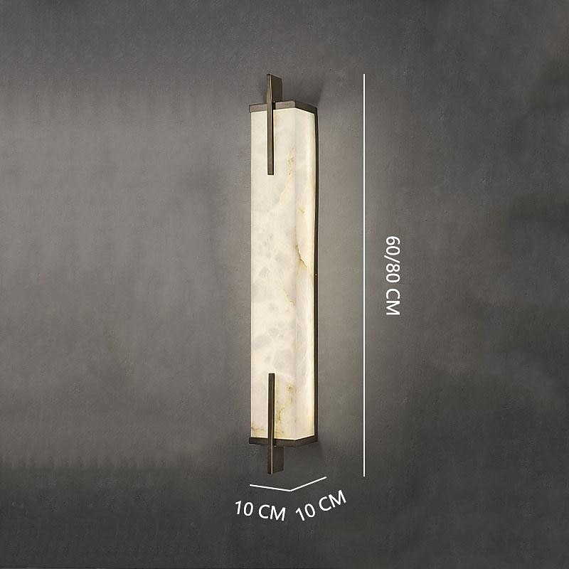Marmurowe oświetlenie ścienne LED, oprawa oświetleniowa do dekoracji salonu, lampy zagłówkowe w sypialni, korytarzu nocnym, ciepły biały 60/80 cm 85-265 V 2025 - $434.99 –P1
