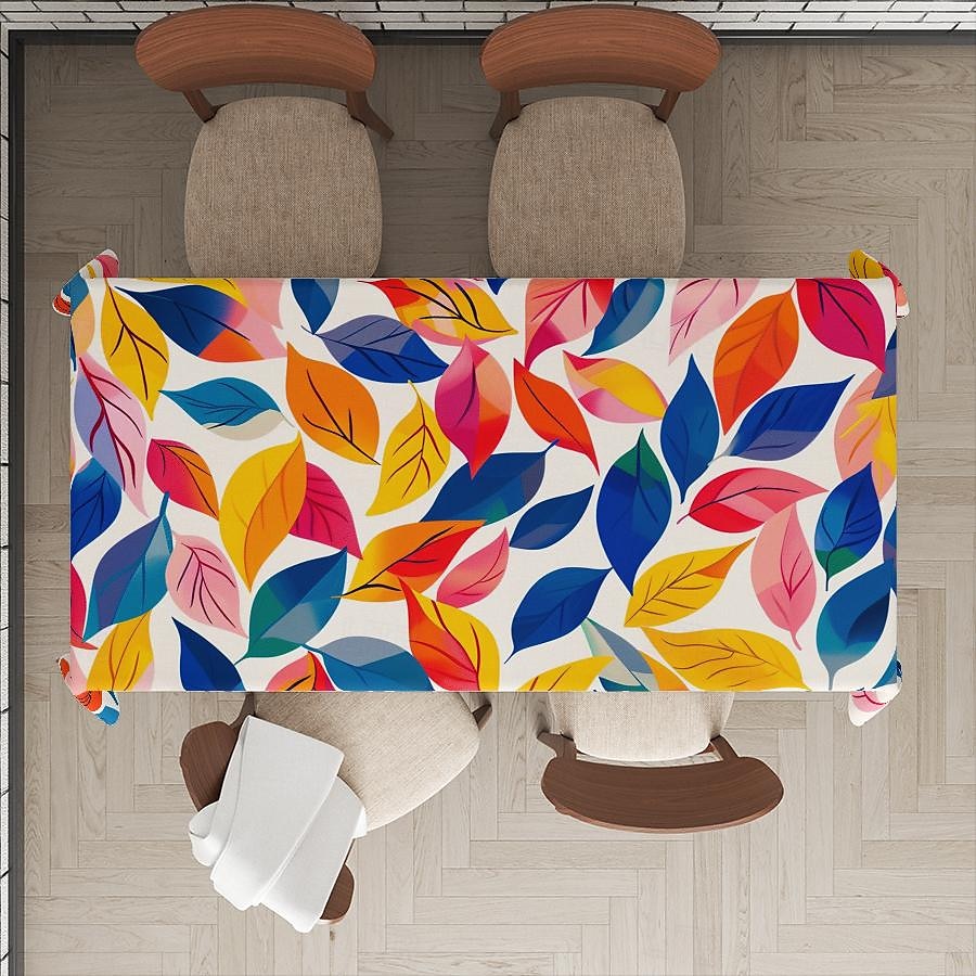 Mantel rectangular con estampado de hidromasaje, mantel rectangular impermeable para cocina y comedor 2025 - $12.99 –P2