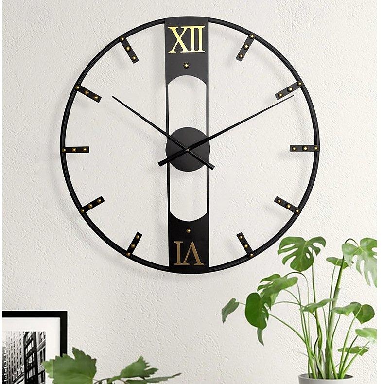 ylellinen iso seinäkello moderni design hiljainen seinäkello kodin sisustus musta metalli kellot olohuoneen sisustus 2026 - $80.99 –P7