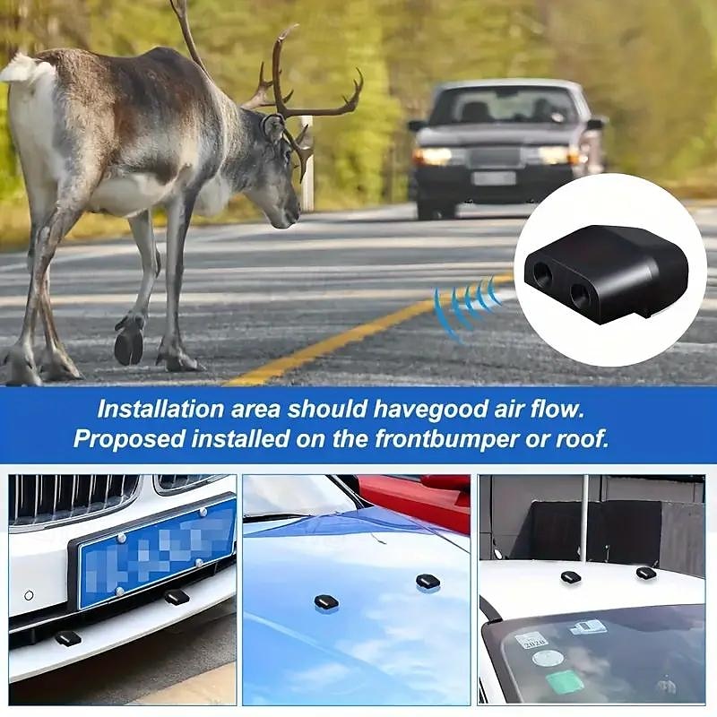 2025年 車の動物よけ器一般的な動物の衝突回避のための警報超音波鹿よけ器  コレクション – $18.99 –P4