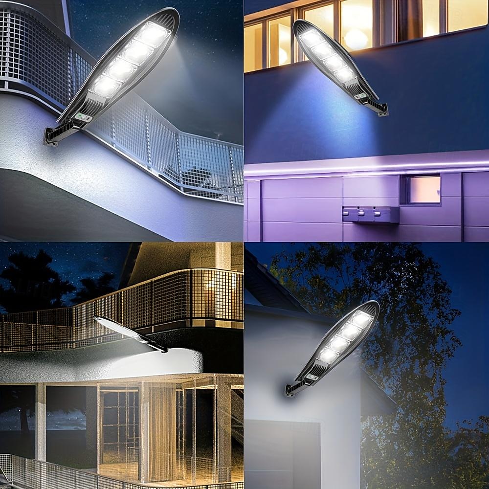 1buc lampă solară de perete 42/84/126/168 LED lumina stradală solară, LED impermeabil pentru grădină și perete cu unghi reglabil 2025 - $18.99 -P2